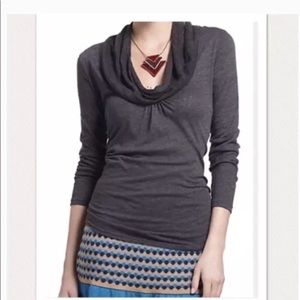 Anthropologie Wilton Pointelle Cowlneck Tunic